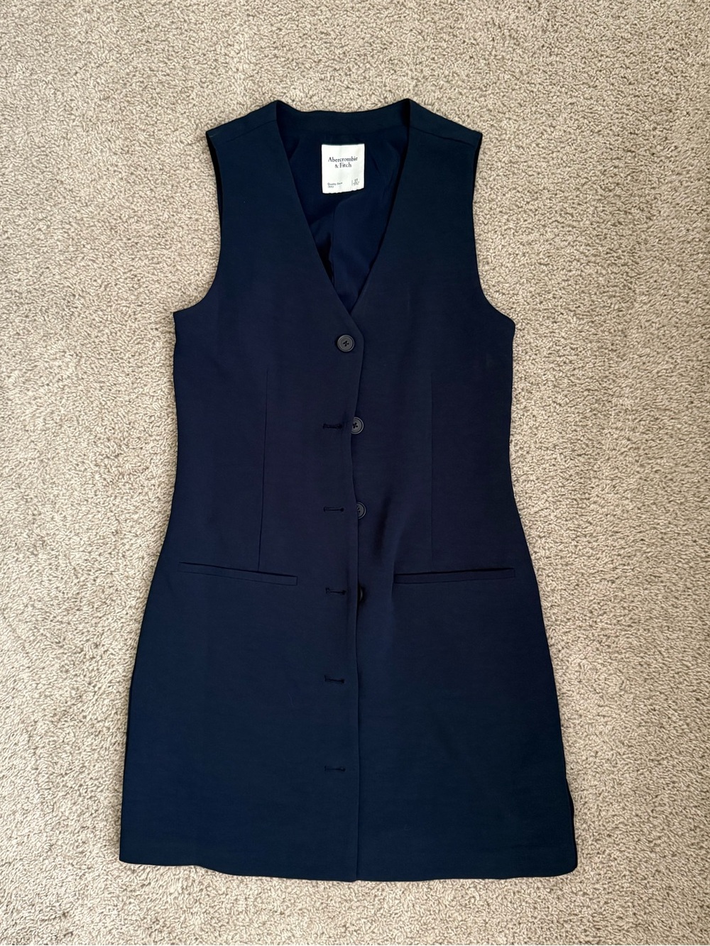 NWOT Abercrombie Navy Vest Mini Dress